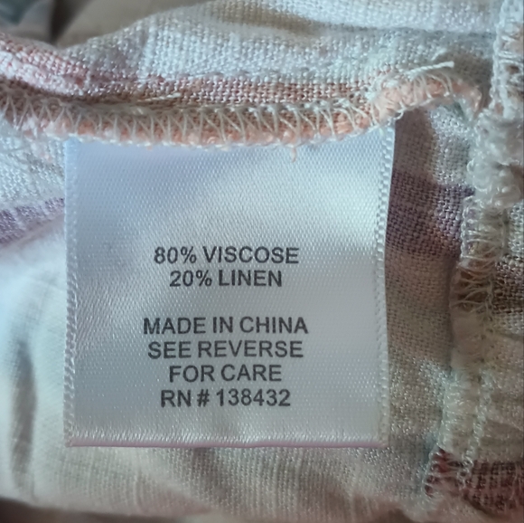 Modcloth Jumpsuit, Modcloth Plus Size, Modcloth Striped Jumpsuit 2x, Linen Blend - Picture 7 of 8